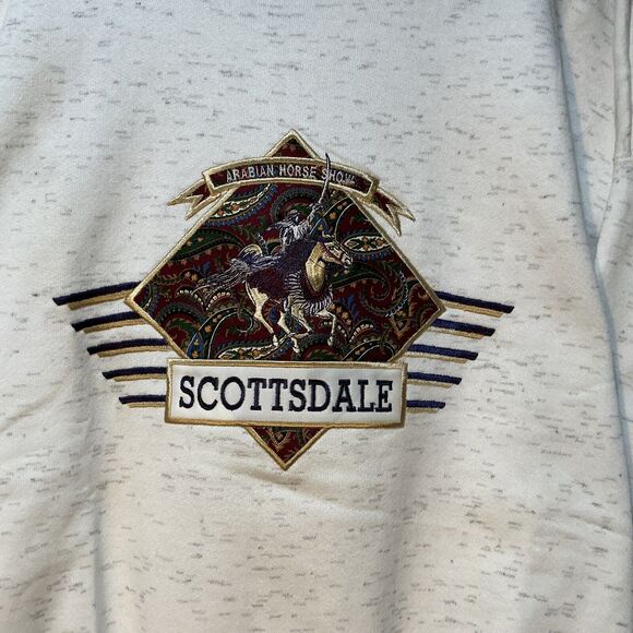 VINTAGE 90s NWT Arabian Horse Show Scottsdale Embroidered Sweatshirt Size XL - Picture 2 of 6